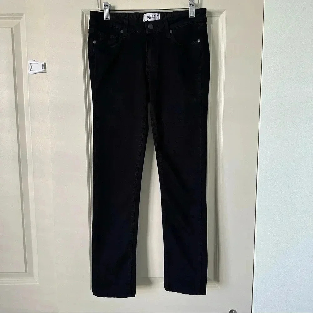 Paige Skyline Skinny Black Denim Jeans‎ Comfort Stretch Pants Size 27